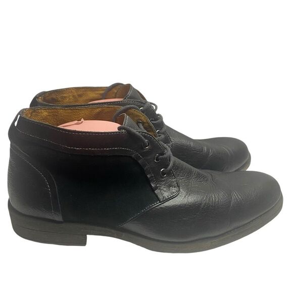 Steve Madden Deron Men’s Sz 12M Black Soft Leather Tie Chukka Boots - Picture 3 of 8